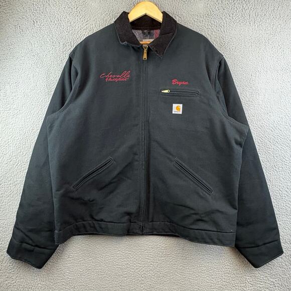 Vintage Carhartt Detroit Trucker Jacket Canvas Work Blanket Lined Jacket Size 50